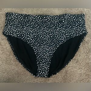 Black and White Patterned Bikini Bottoms